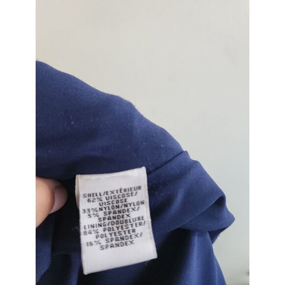 Diane Von Furstenberg Navy Blue "Bevina"Short Sleeve Sheath Dress size 0 - Picture 8 of 10